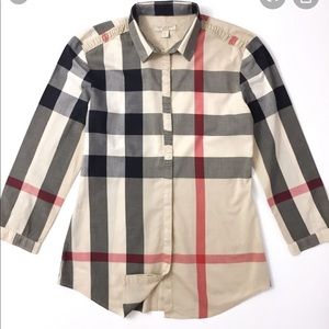 Burberry 3/4 sleeve button down